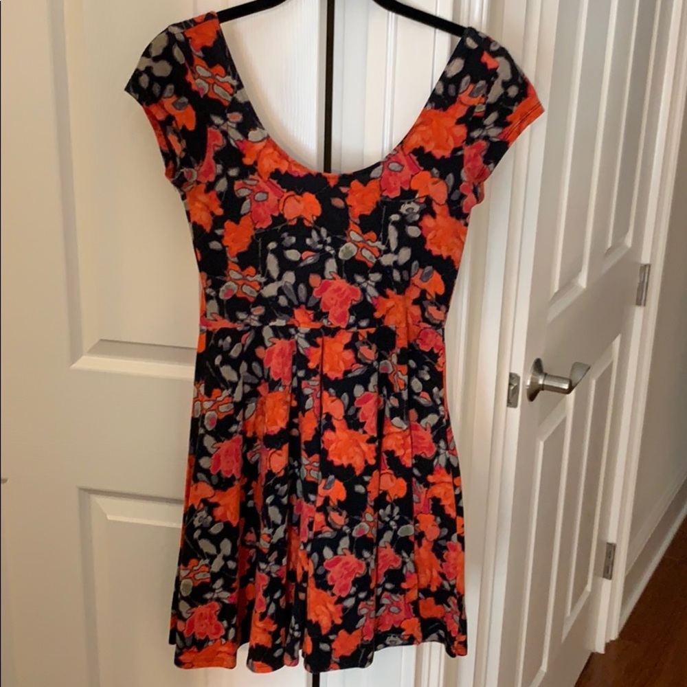 Urban Outfitters black and red floral dress